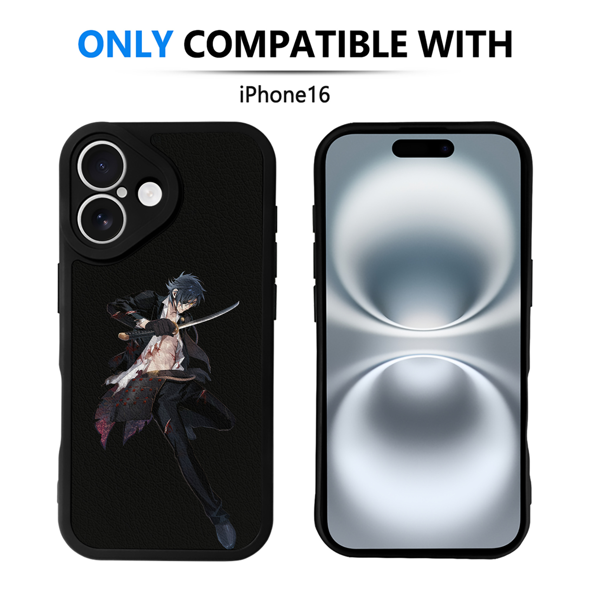 （画像用） 刀剣乱舞 Touken Ranbu 【iPhone 16シリーズ対応】シリコンスマホケース（レザー調） 材質：シリコン